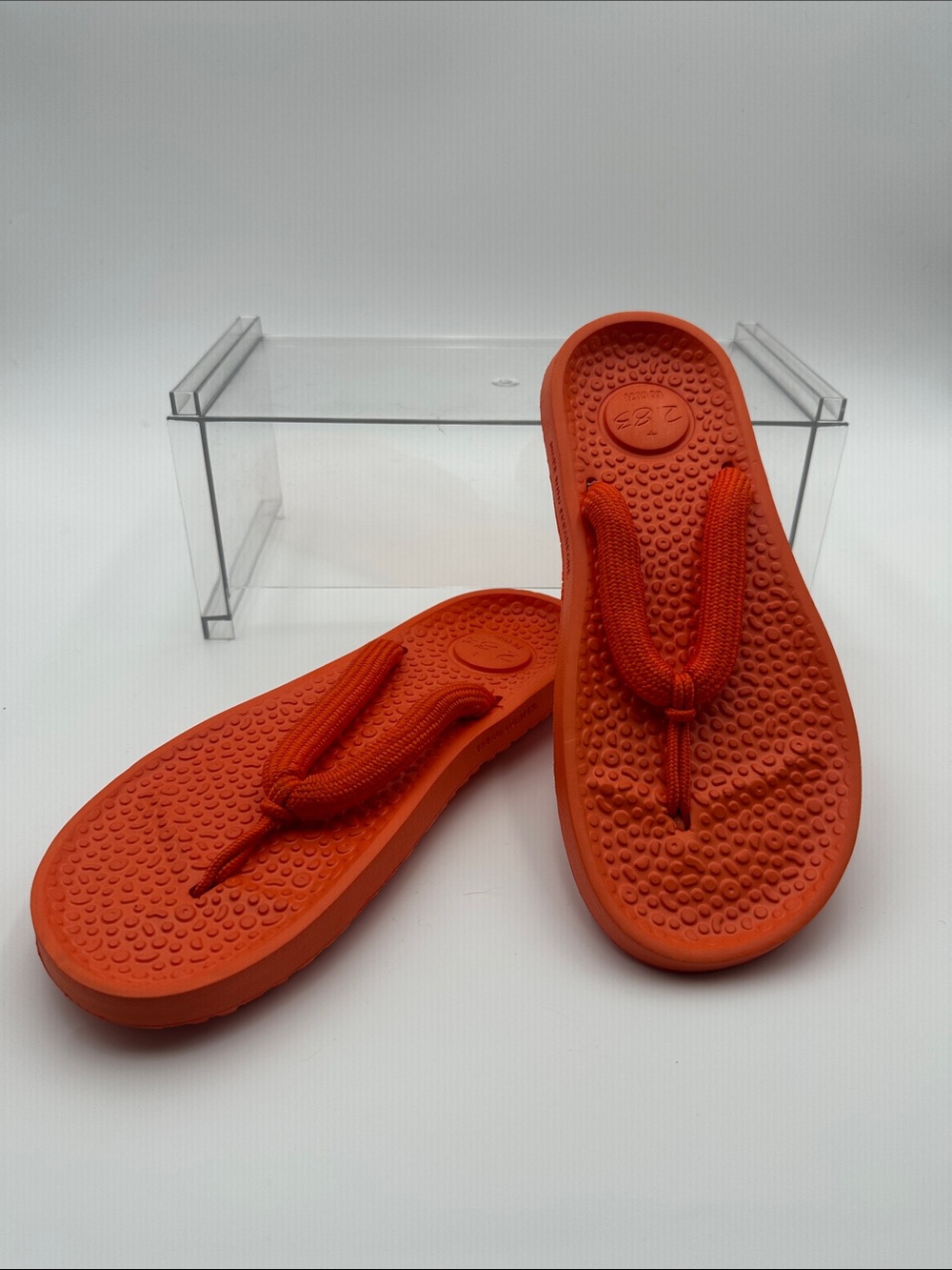 Allbirds Bright Orange Textured Flip Flops US W 7